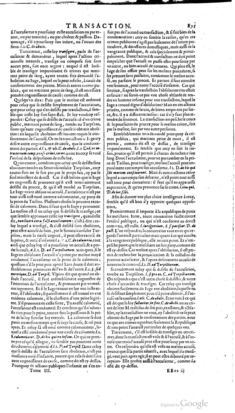 1629 - Veuve Nicolas Buon - Trésor du droit français (21754 T. 3) - BM Lyon
