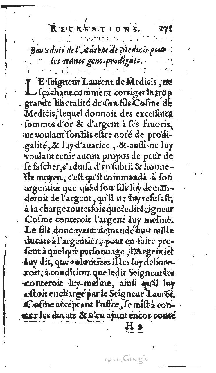 1627 - Jean Delamare - Trésor des récréations - BSB Munich