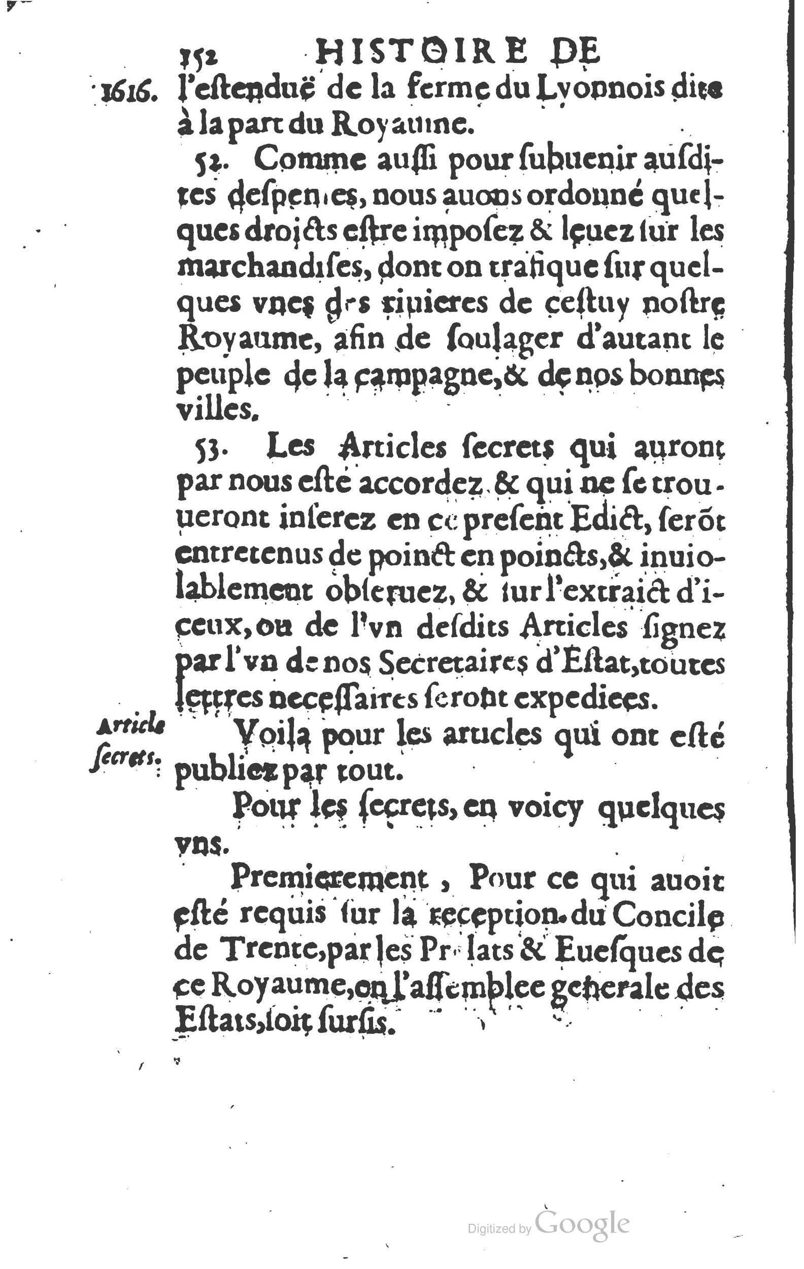1624 - Joseph Bouillerot - Trésor de l’histoire générale de notre temps - BM Lyon