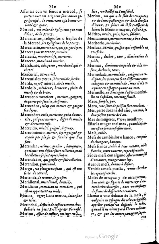 1621 - Adrian Tiffaine - Trésor des deux langues espagnole et française - BM Lyon