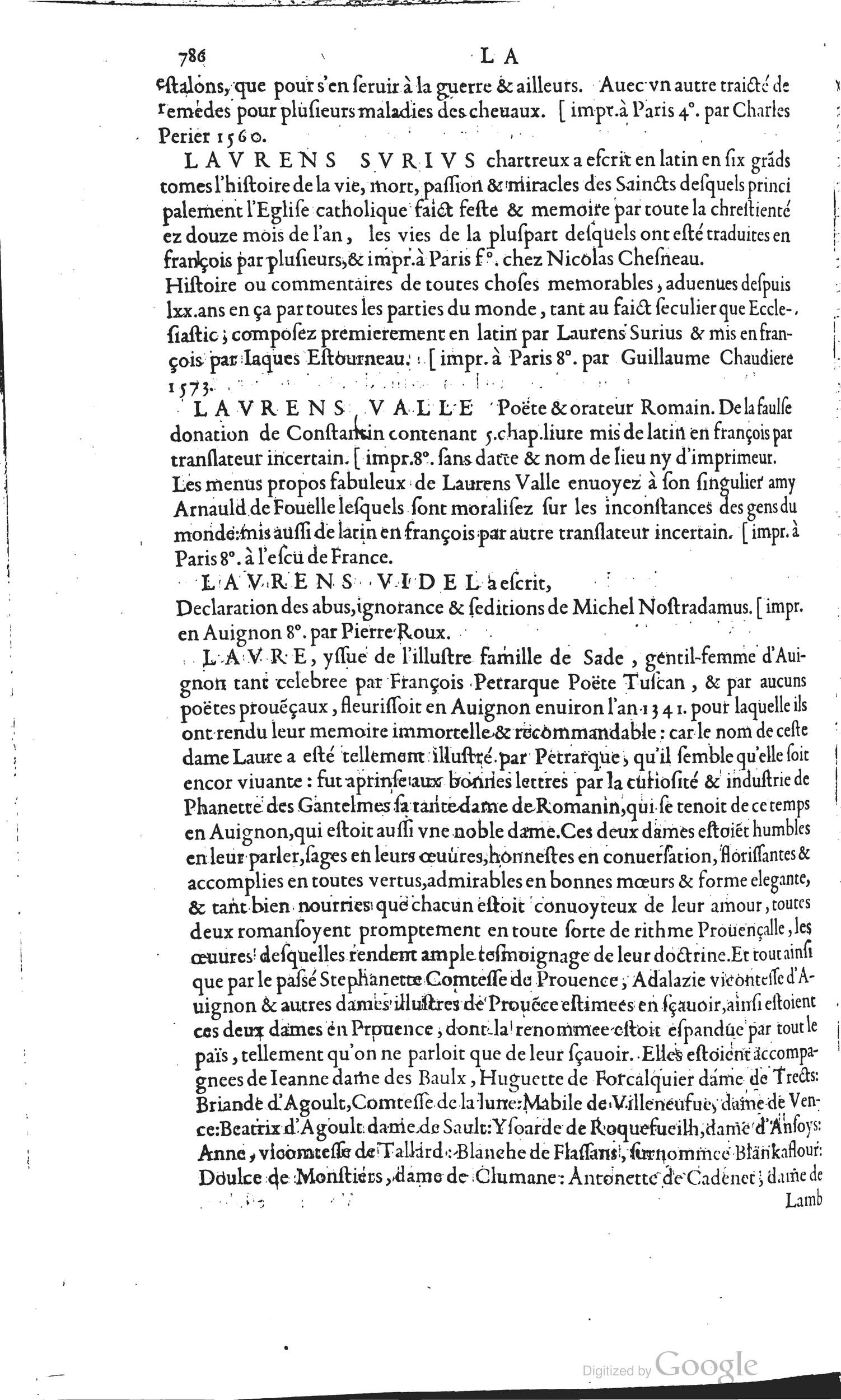 1585 - Barthélemy Honorat - Bibliothèques françaises - BSB Munich