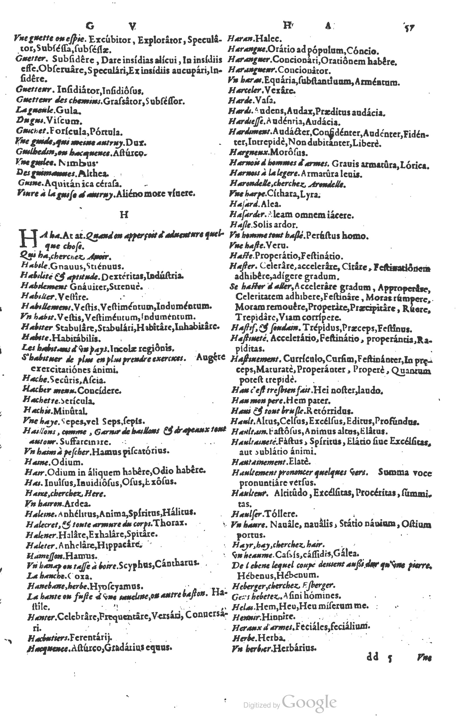1578 - Louis Cloquemin - Trésor des mots et traits français - BSB Munich