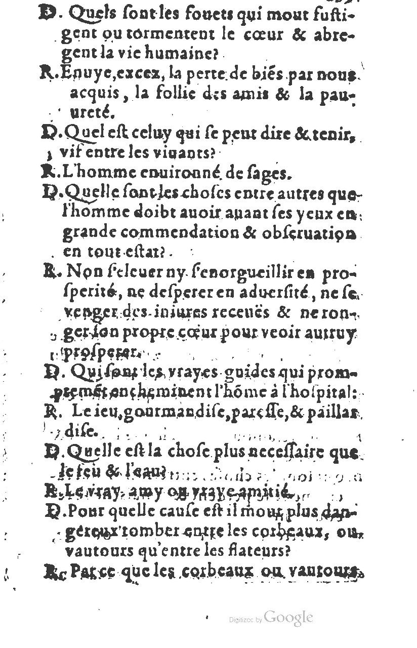 1581 - Nicolas Bonfons  - Trésor des sentences dorées - Princeton