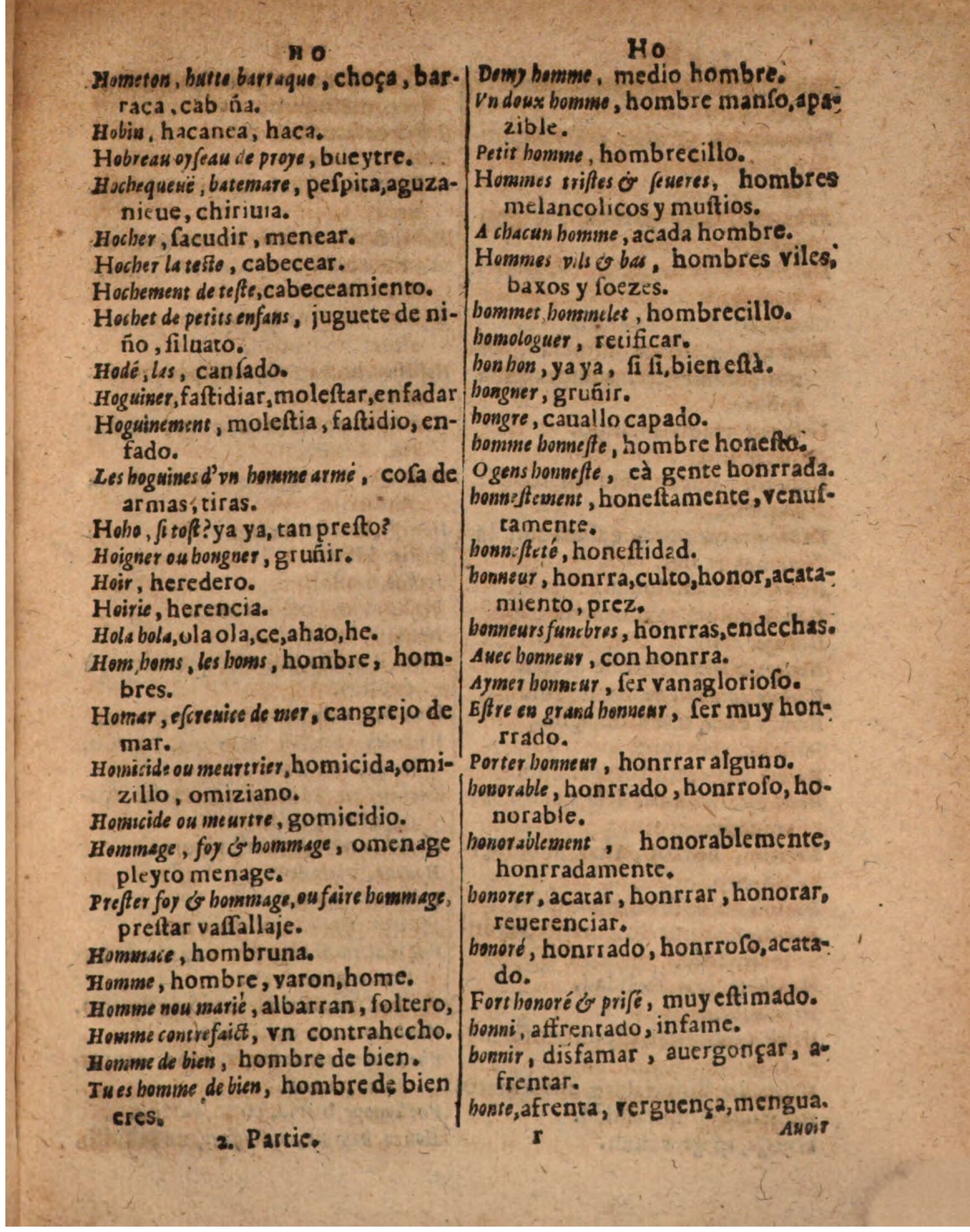 1624 - Hubert Antoine - Trésor des deux langues espagnole et française (Seconde partie) - BSB Munich