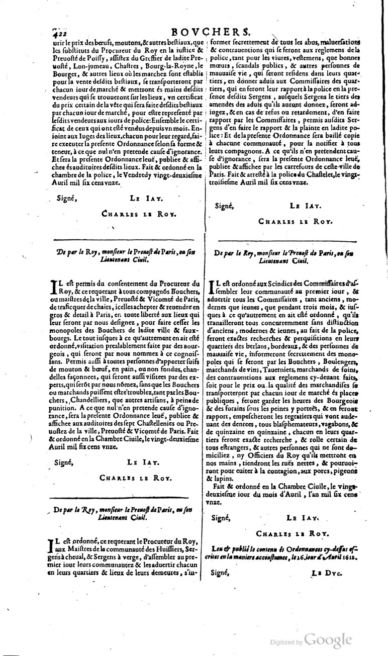 1629 - Veuve Nicolas Buon - Trésor du droit français (29620 T. 1) - BM Lyon
