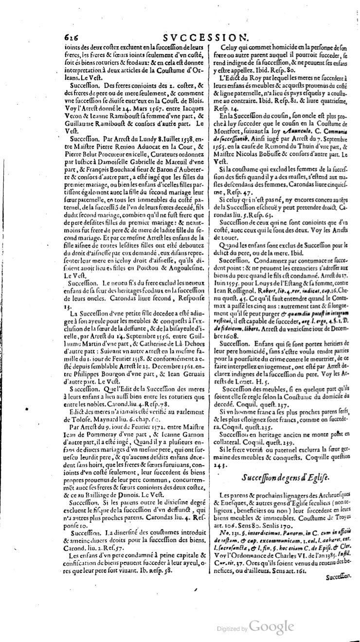 1629 - Veuve Nicolas Buon - Trésor du droit français (21754 T. 3) - BM Lyon