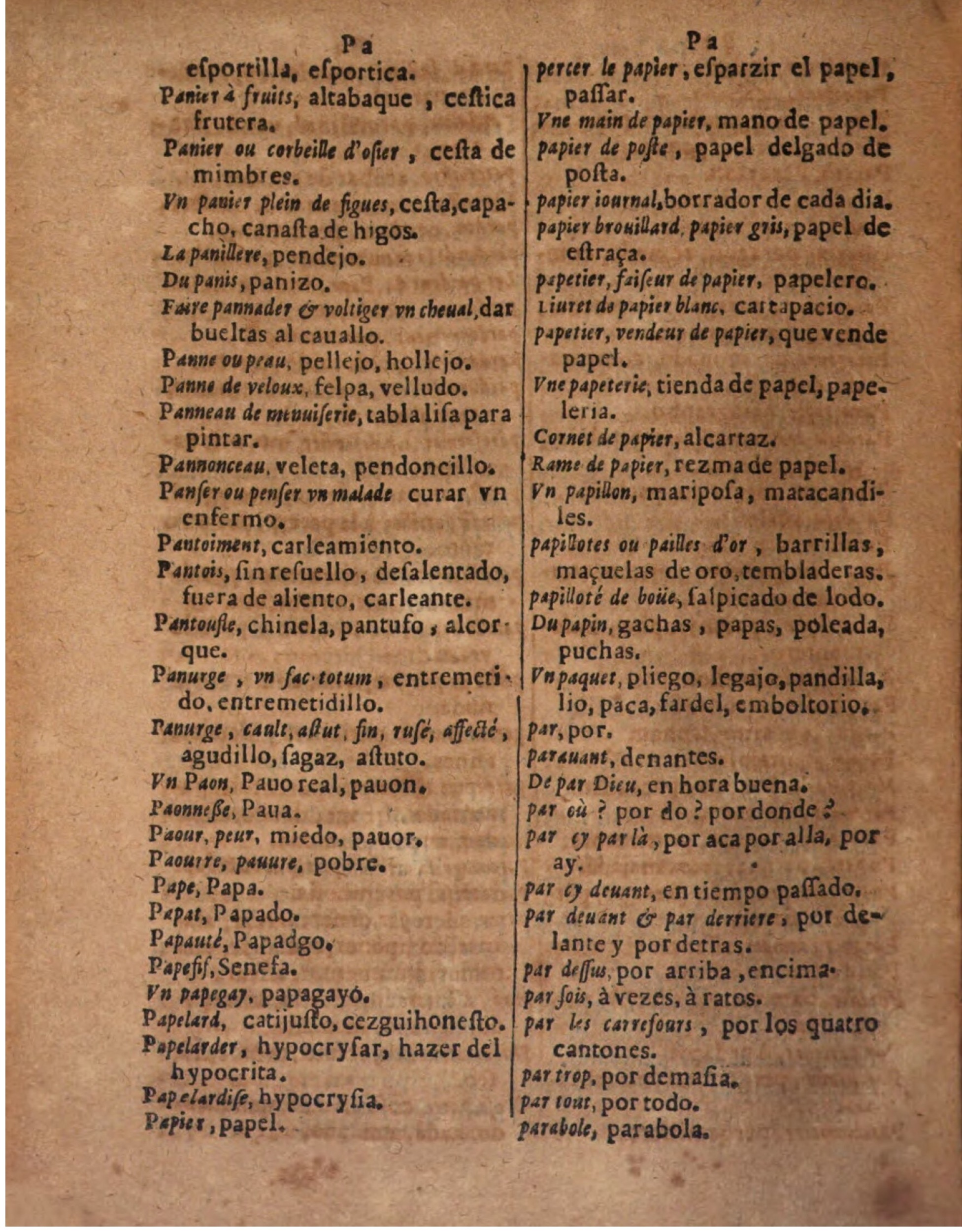 1624 - Hubert Antoine - Trésor des deux langues espagnole et française (Seconde partie) - BSB Munich