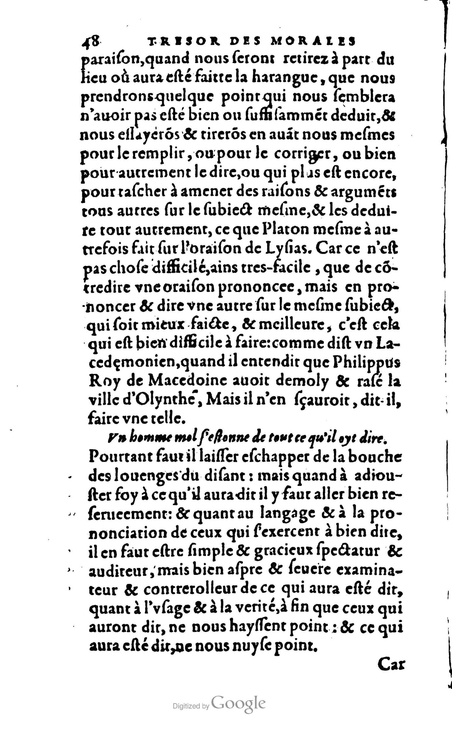 1578 - Jean Poupy - Trésor des morales de Plutarque - BSB Munich