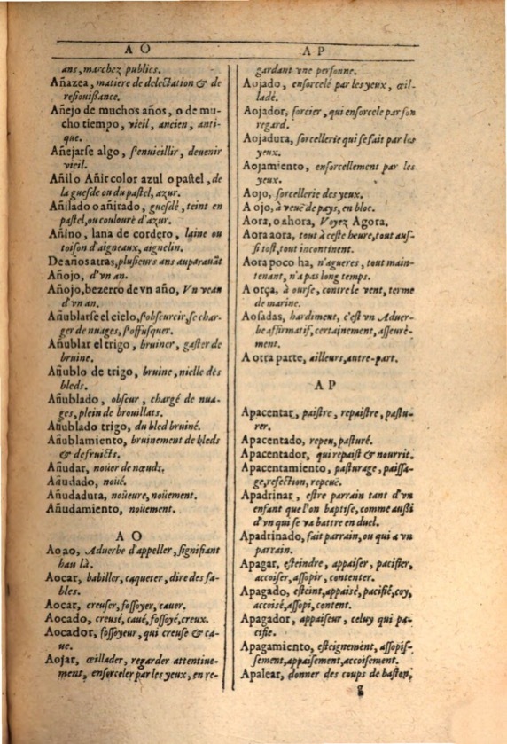 1607 - Marc Orry - Trésor des deux langues espagnole et française (Première et Seconde parties) - ÖNB Wien 1607 - Marc Orry - Trésor des deux langues espagnole et française (Première et Seconde parties) - ÖNB Wien