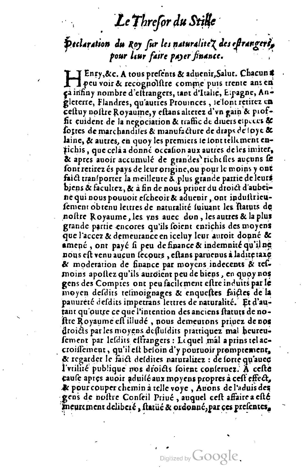 1614 - Jean Richer - Trésor du nouveau style et protocole de la chancellerie de France - BSB Munich 1614 - Jean Richer - Trésor du nouveau style et protocole de la chancellerie de France - BSB Munich