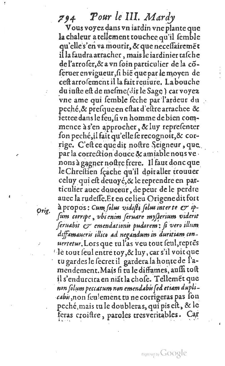 1607 - Nicolas Du Fossé - Trésor quadragésimal - T 01 - BM Lyon