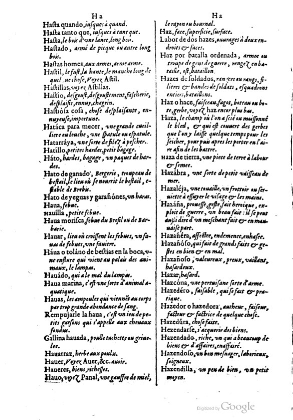 1621 - Adrian Tiffaine - Trésor des deux langues espagnole et française - BM Lyon