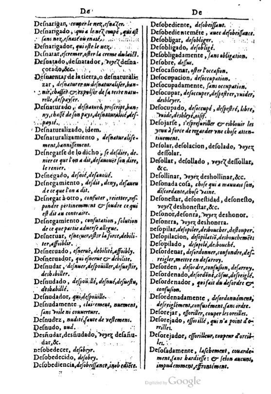 1616 - Veuve Marc Orry - Trésor des deux langues espagnole et française (Première et Seconde parties) - BM Lyon