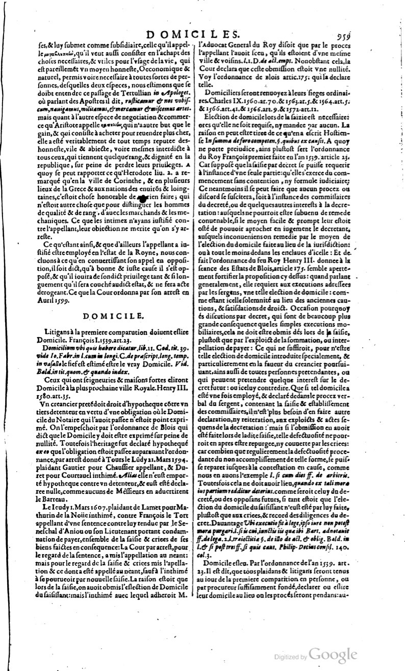 1629 - Veuve Nicolas Buon - Trésor du droit français (29620 T. 1) - BM Lyon