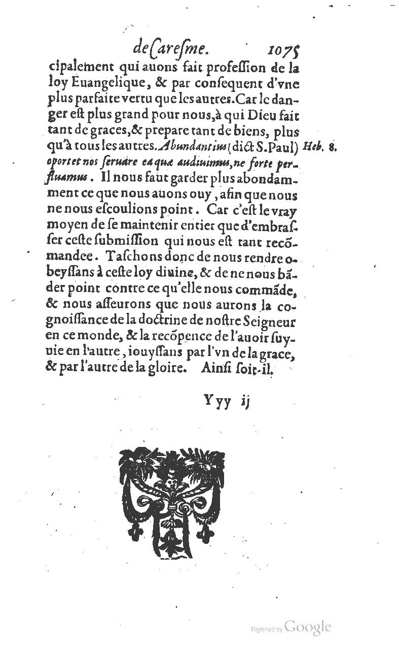 1607 - Nicolas Du Fossé - Trésor quadragésimal - T 01 - BM Lyon 1607 - Nicolas Du Fossé - Trésor quadragésimal - T 01 - BM Lyon