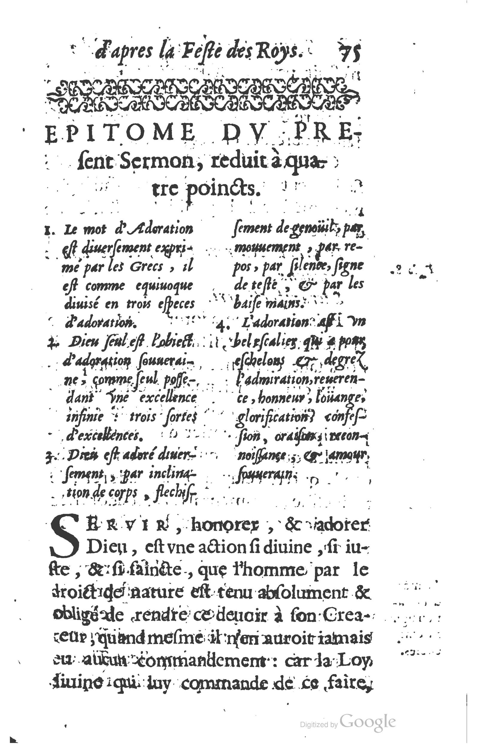1629 - Manassés de Préaulx - Sermons ou Trésors de la piété chrétienne - BM Lyon
