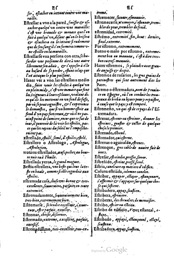 1621 - Adrian Tiffaine - Trésor des deux langues espagnole et française - BM Lyon