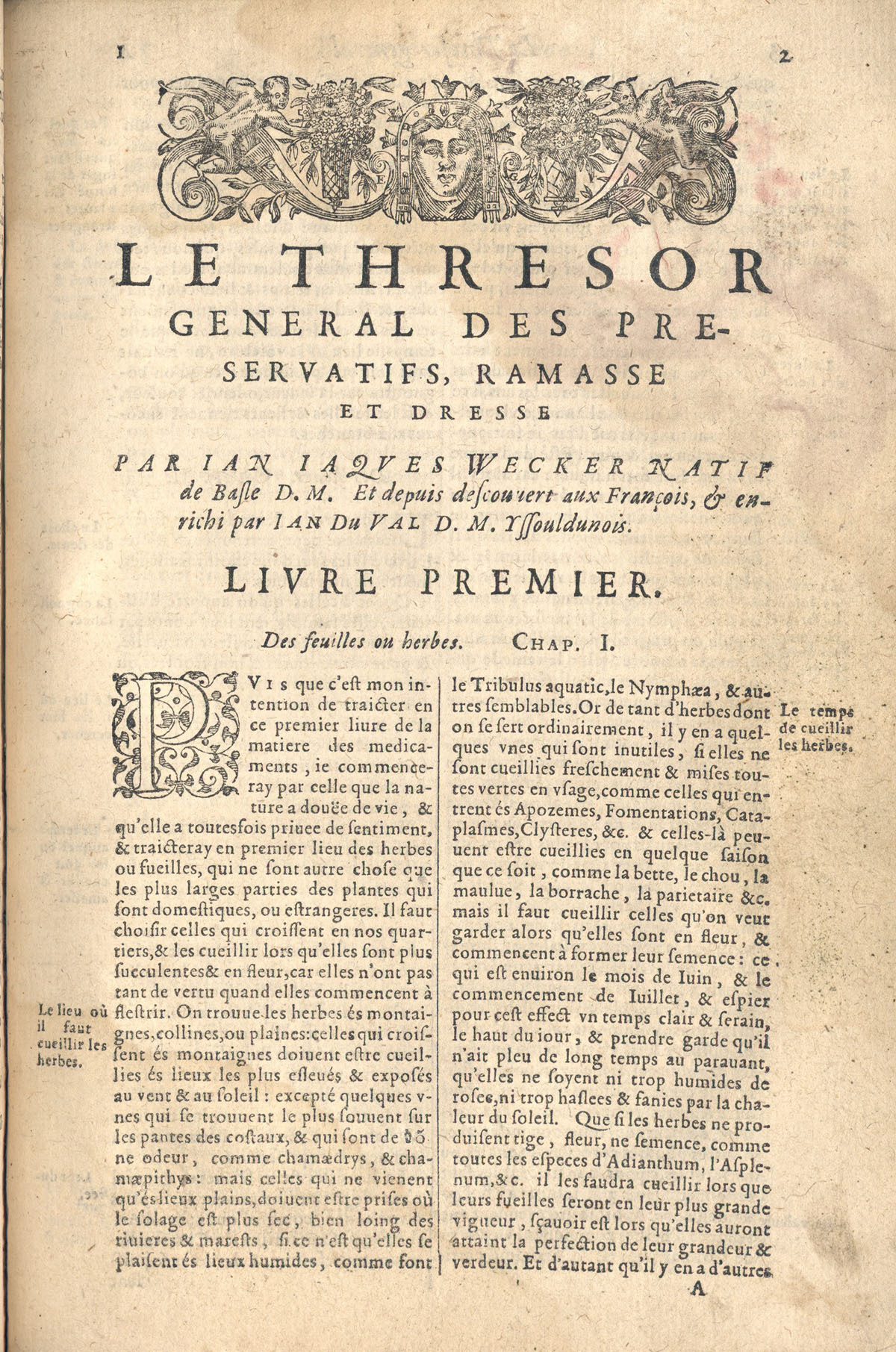 1610 - Étienne Gamonet - Grand Trésor ou dispensaire - CESR Tours