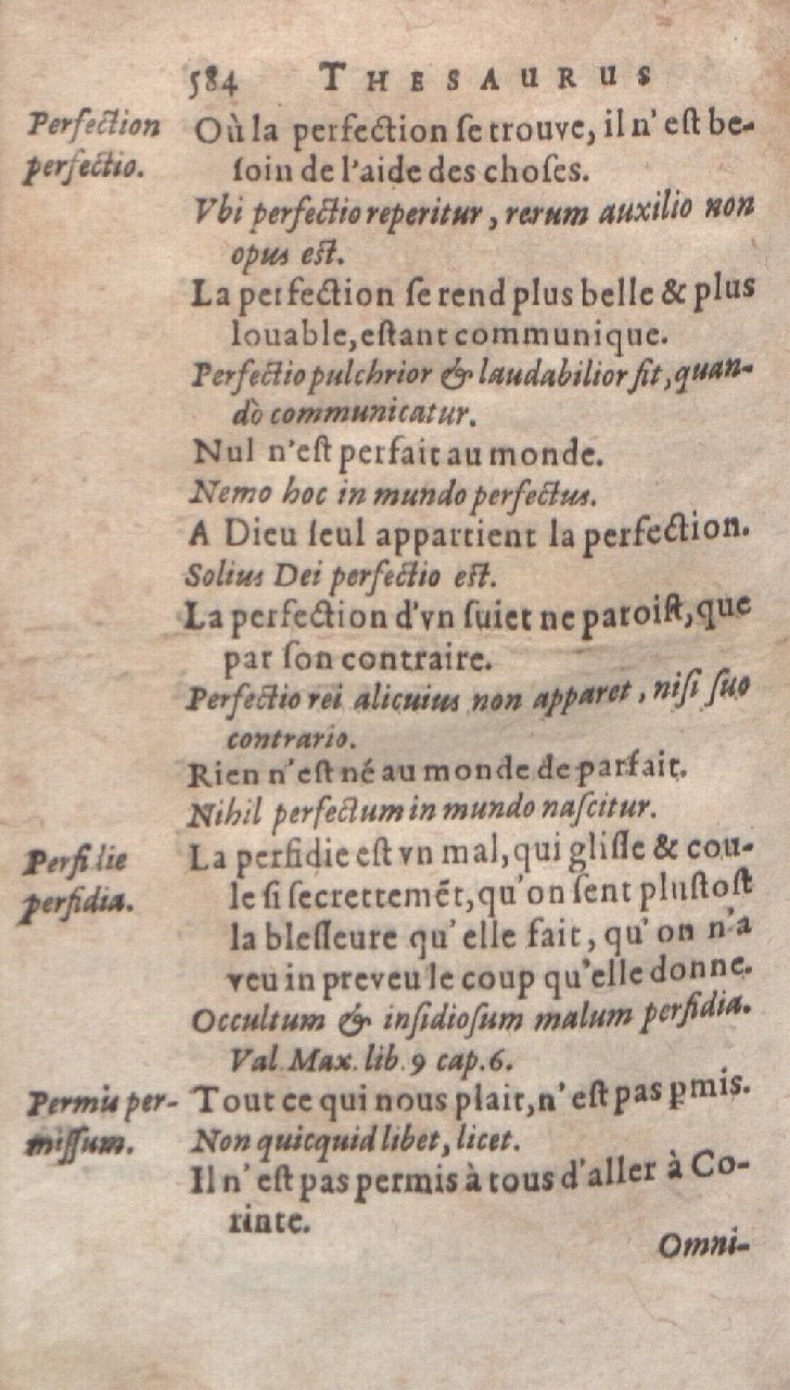 1612 - Dominicus Custos - Trésor des proverbes français - Bibliopol-Olomuc 1612 - Dominicus Custos - Trésor des proverbes français - Bibliopol-Olomuc