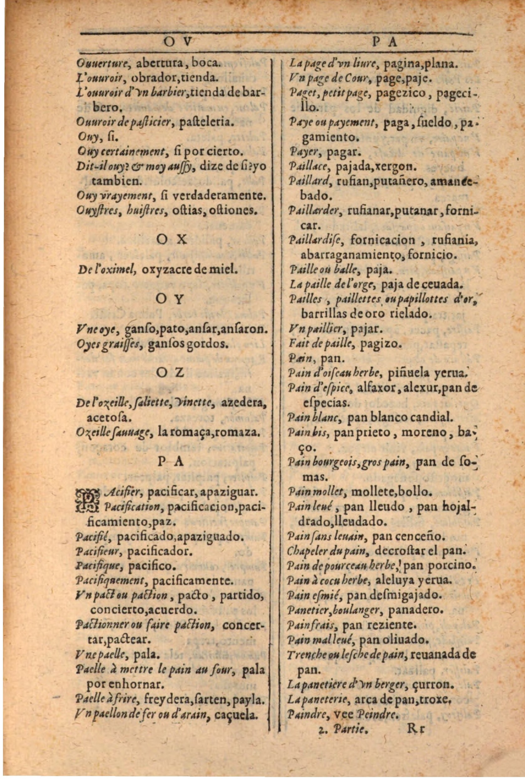 1607 - Marc Orry - Trésor des deux langues espagnole et française (Seconde partie) - BSB Munich
