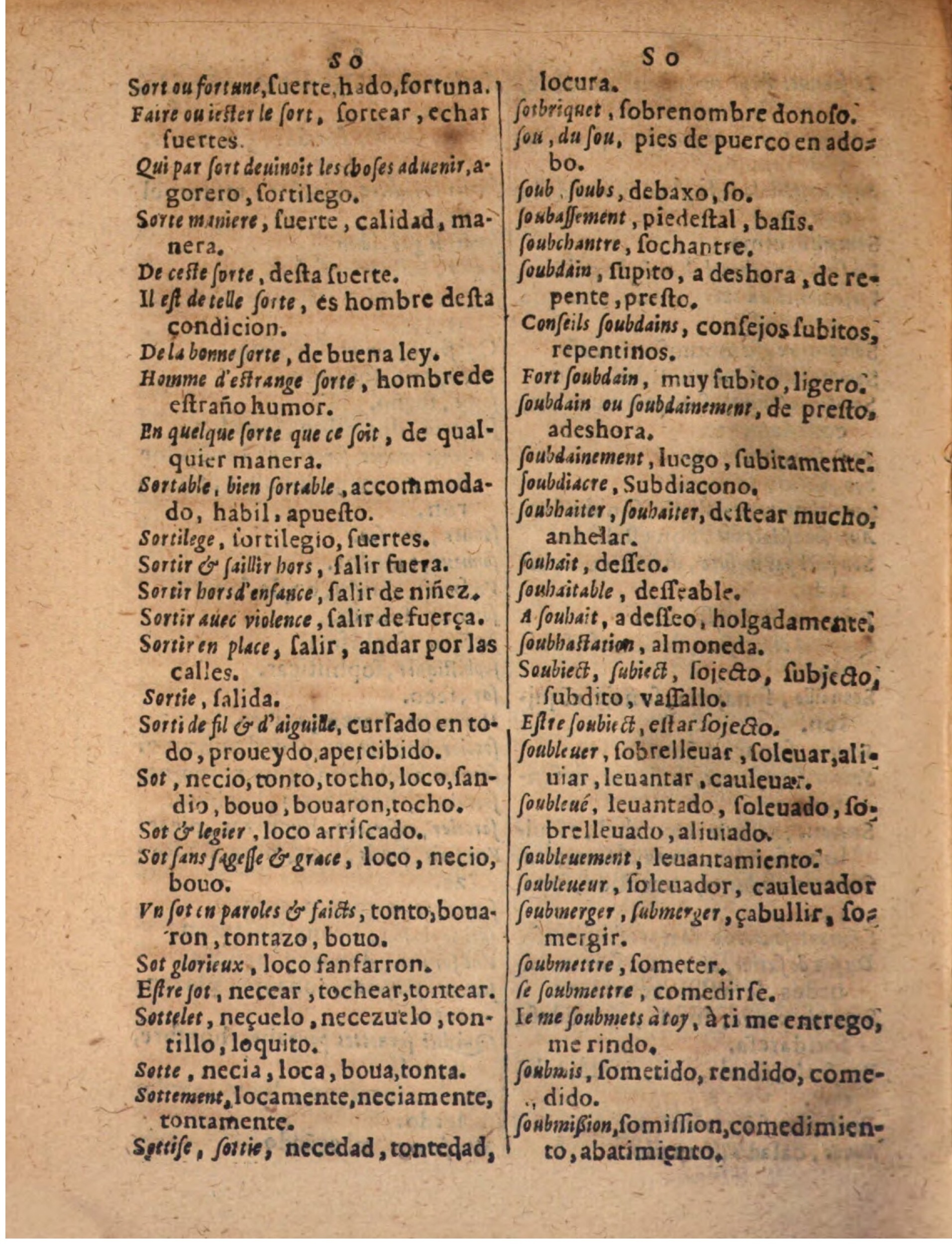 1624 - Hubert Antoine - Trésor des deux langues espagnole et française (Seconde partie) - BSB Munich