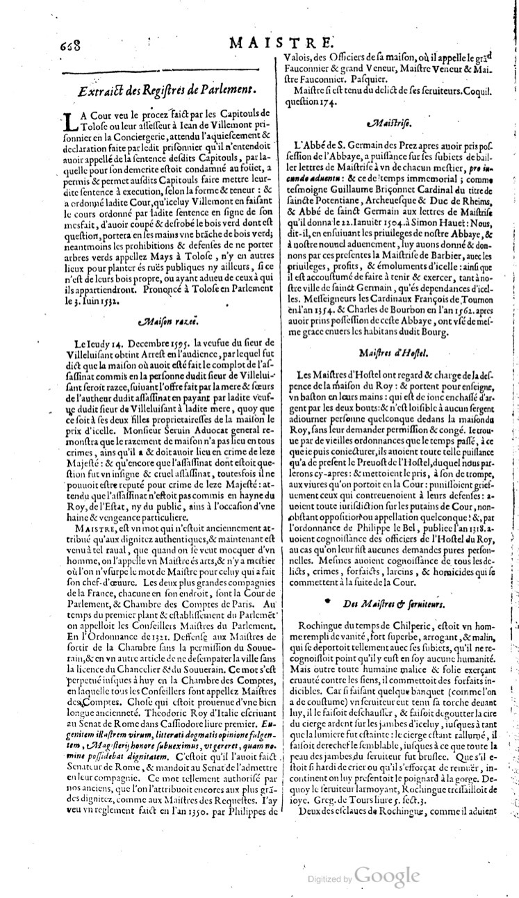 1629 - Veuve Nicolas Buon - Trésor du droit français (21754 T. 2) - BM Lyon