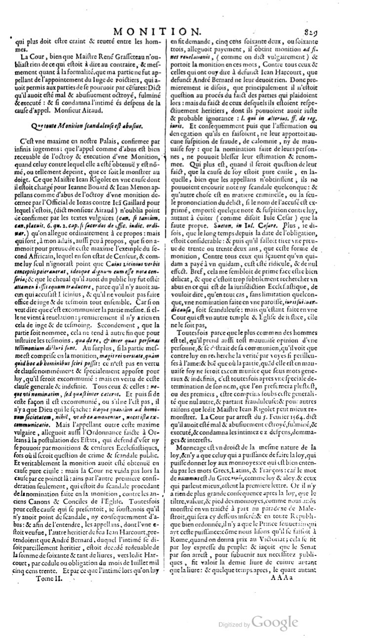 1629 - Veuve Nicolas Buon - Trésor du droit français (21754 T. 2) - BM Lyon