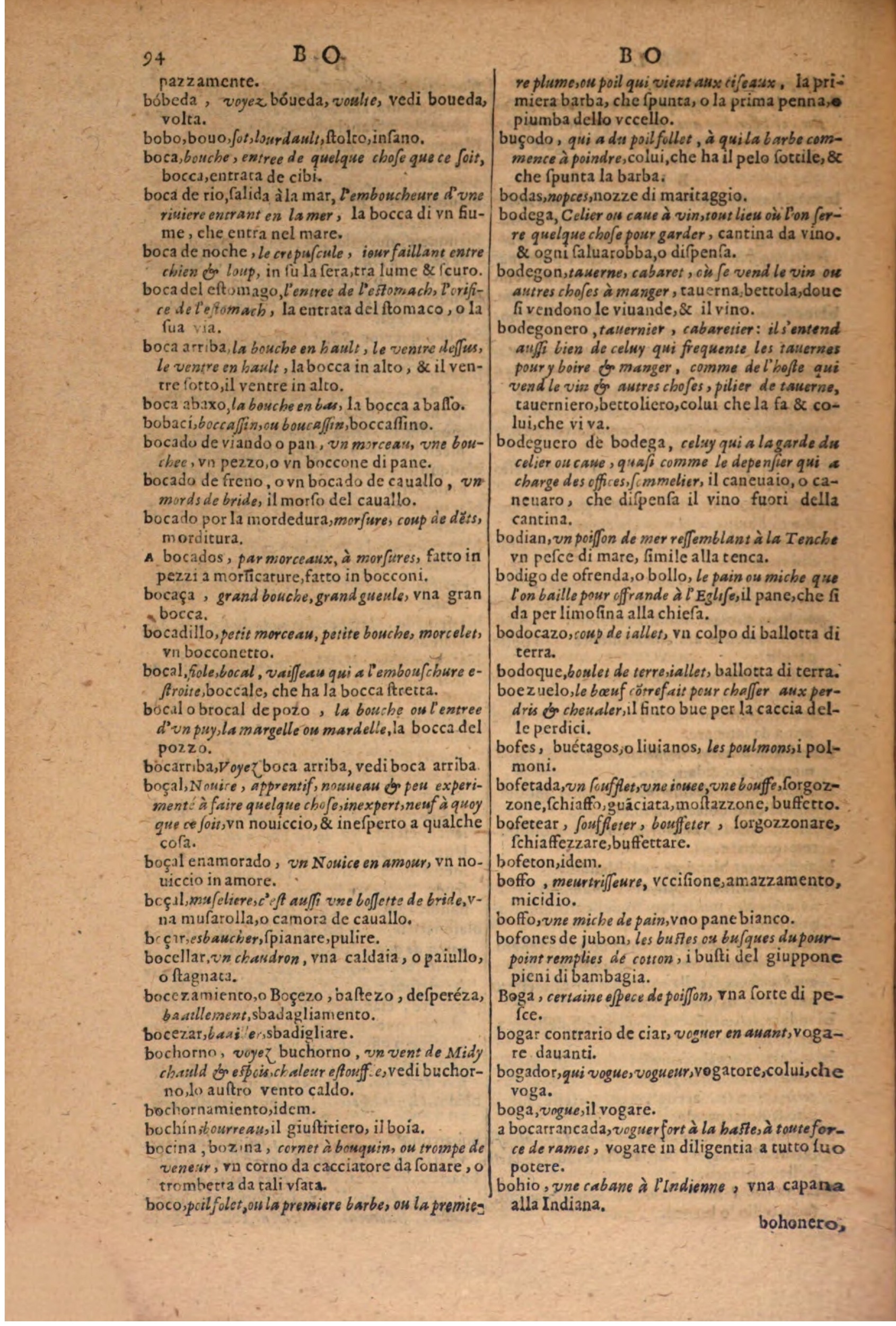1606 - Samuel Crespin - Thresor des trois langues, francoise, italiene et espagnolle - BSB Munich