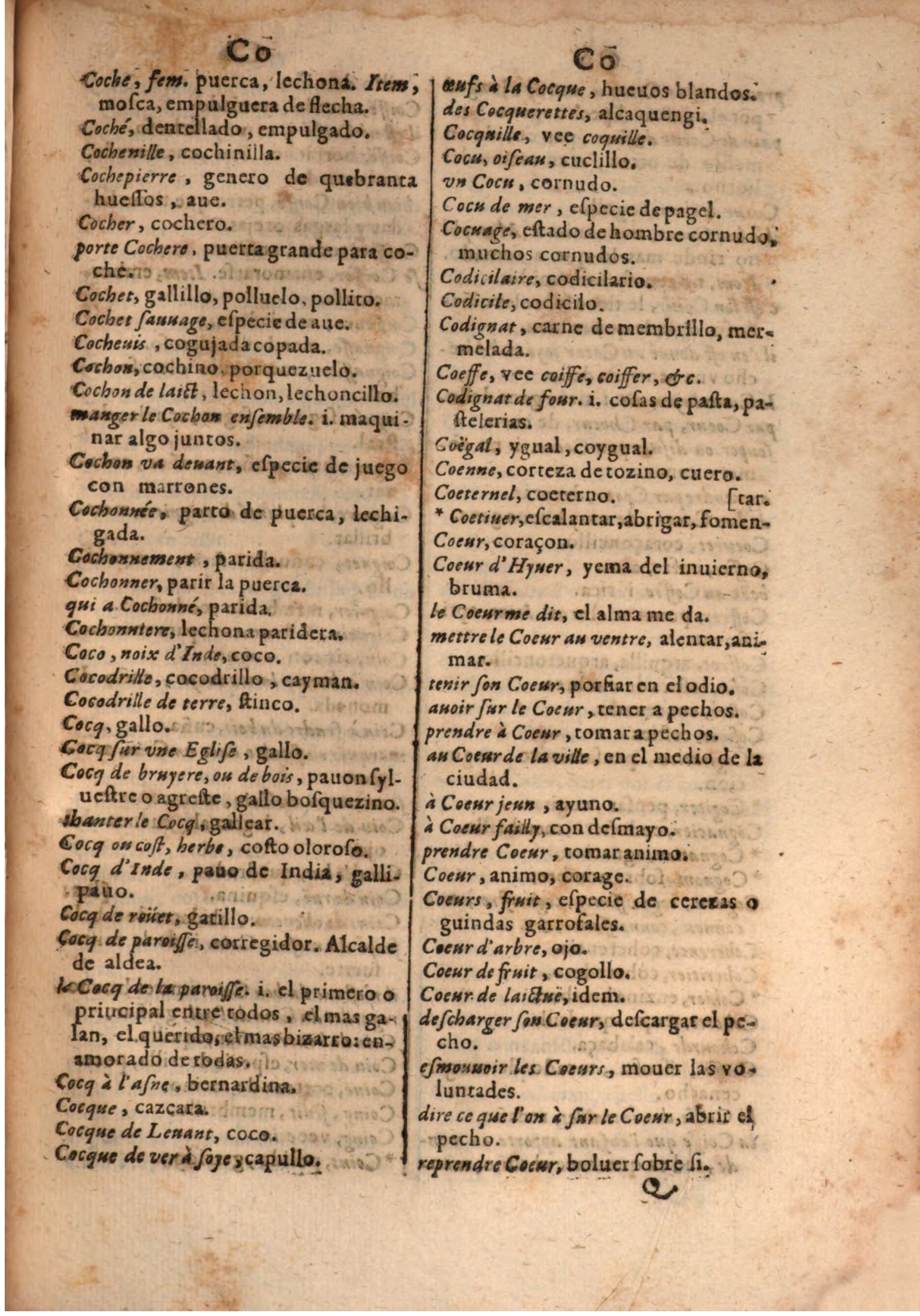 1645 - A. de Sommaville et A. Courbé - Trésor des deux langues espagnole et française (Seconde partie) - BSB Munich