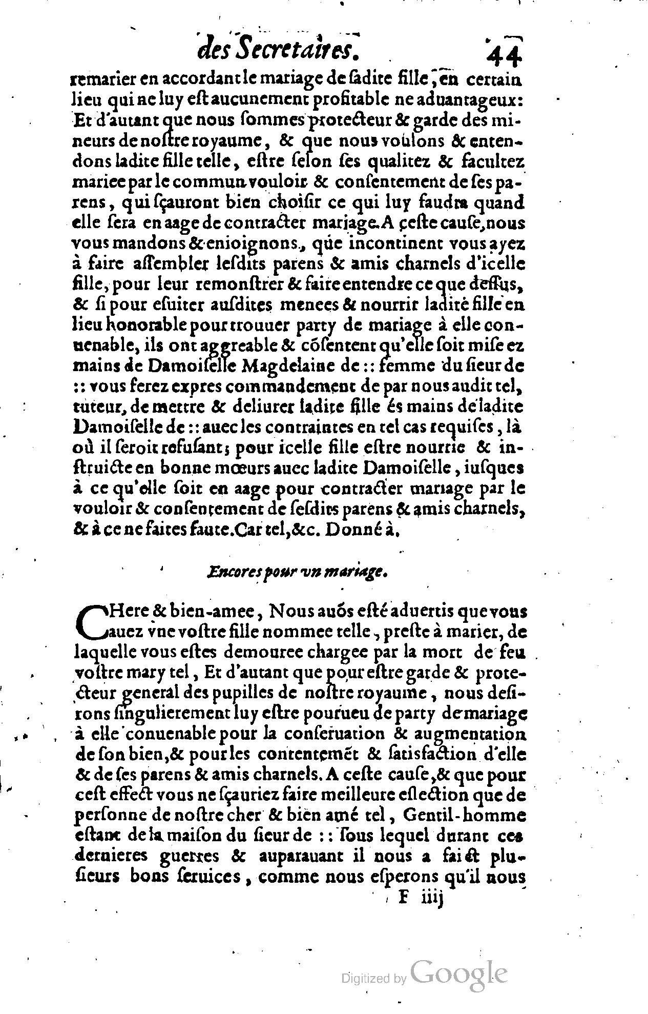 1614 - Jean Richer - Trésor du nouveau style et protocole de la chancellerie de France - BSB Munich