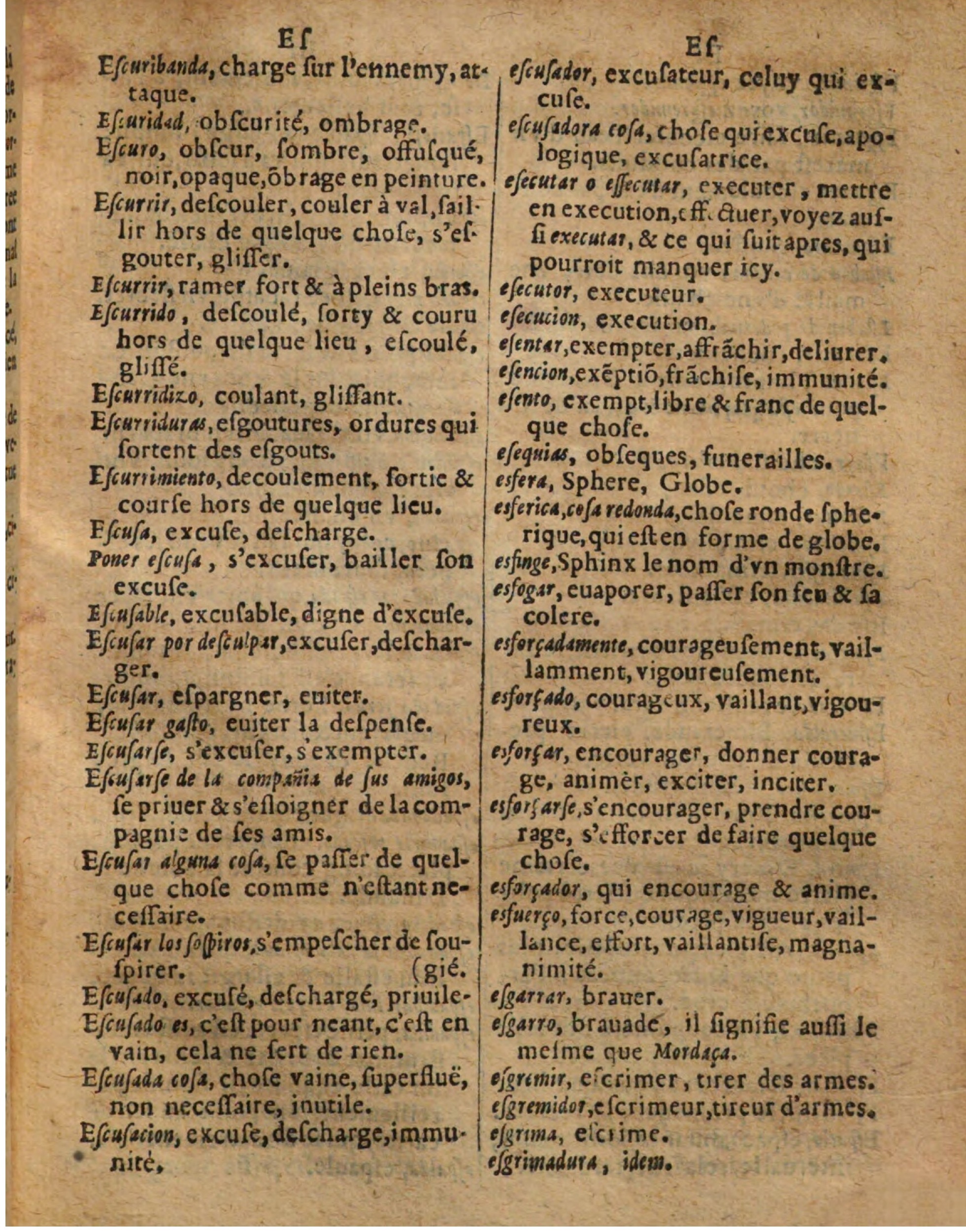 1625 - Hubert Antoine - Trésor des deux langues espagnole et française - Augsbourg