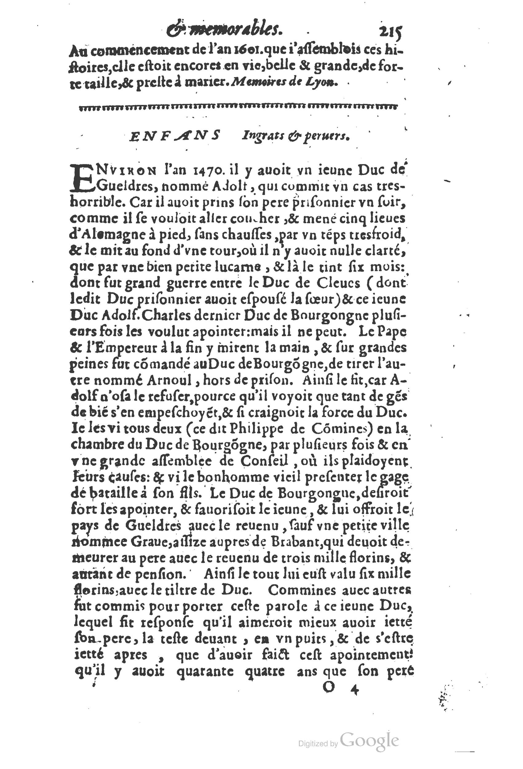 1610 - Paul Marceau - Trésor d’histoires admirables et mémorables - Princeton