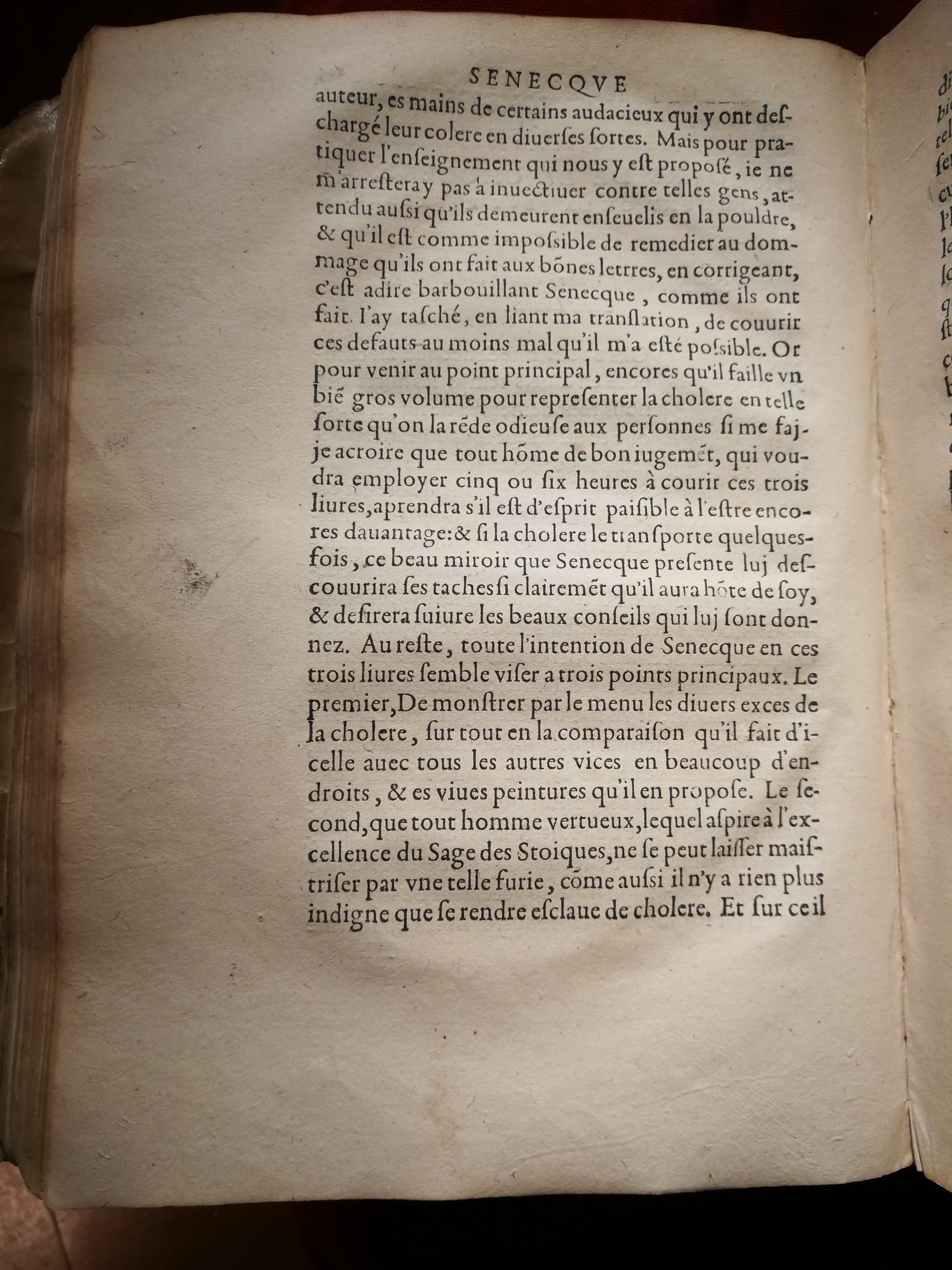 1595 - Jean Houzé - Œuvres morales et mêlées de Sénèque, Trésor de philosophie morale - T. 1 - BnF
