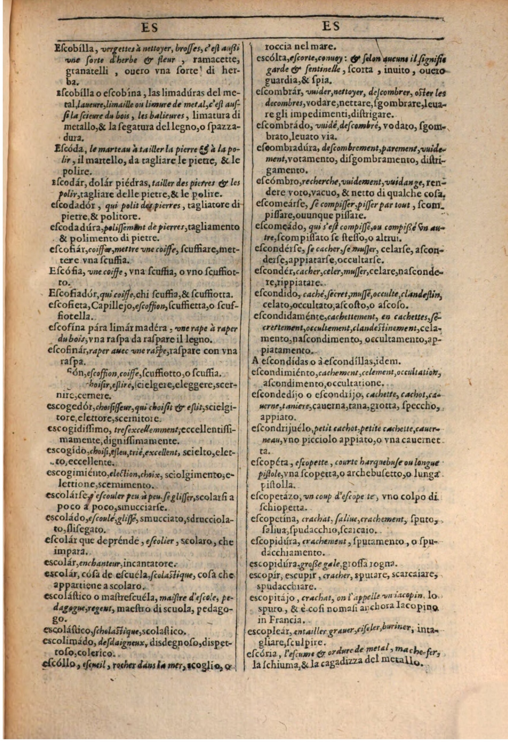 1609 - Philippe Albert et Alexandre Pernet - Trésor des trois langues française, italienne et espagnole (Première partie) - BSB Munich 1609 - Philippe Albert et Alexandre Pernet - Trésor des trois langues française, italienne et espagnole (Première partie) - BSB Munich