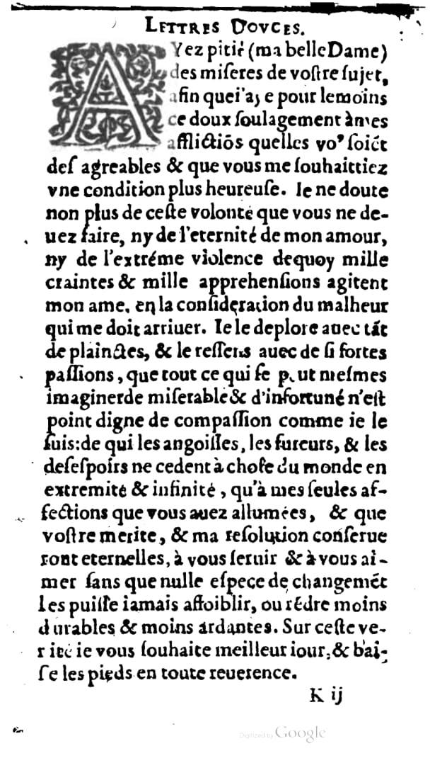 1624 - Nicolas Oudot - Trésor des lettres douces et amoureuses - BNC Florence