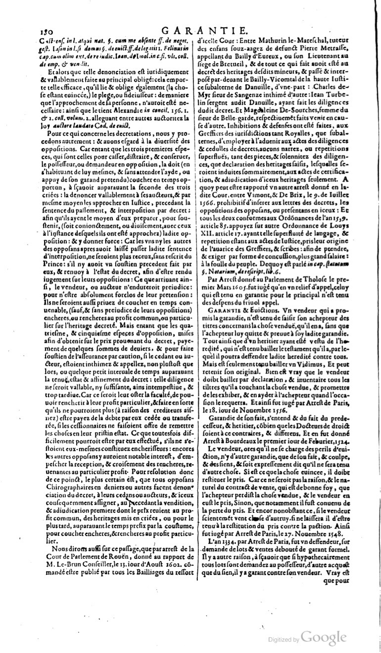 1629 - Veuve Nicolas Buon - Trésor du droit français (29620 T. 2) - BM Lyon