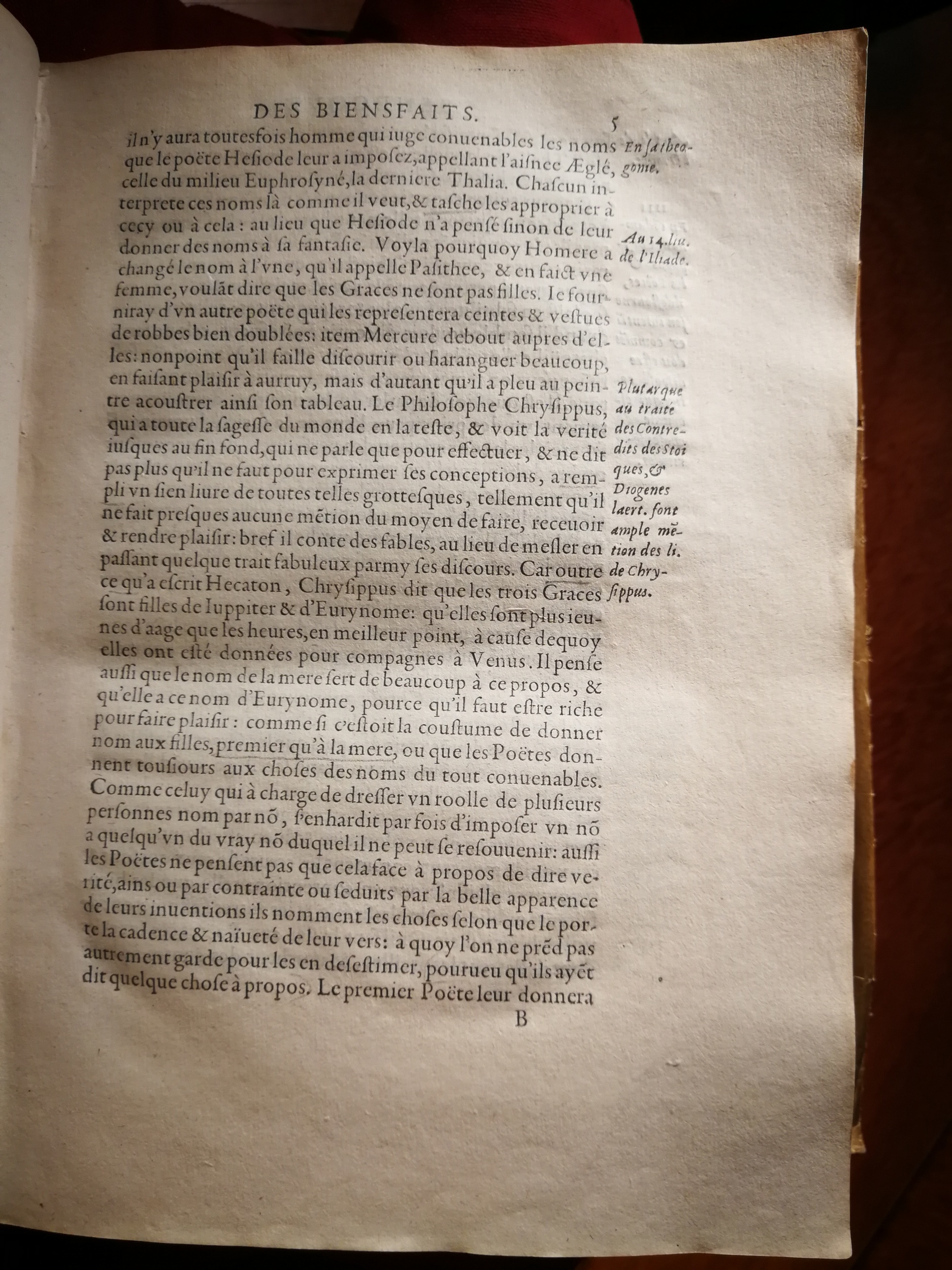 1595 - Jean Houzé - Œuvres morales et mêlées de Sénèque, Trésor de philosophie morale - T. 1 - BnF