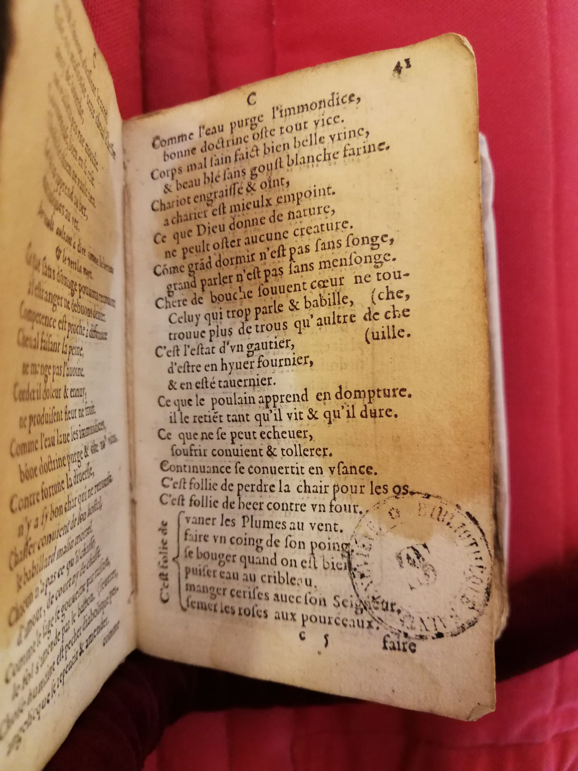 1577 - Jean d’Ogerolles - Trésor de sentences dorées - Bibliothèque Sainte-Geneviève