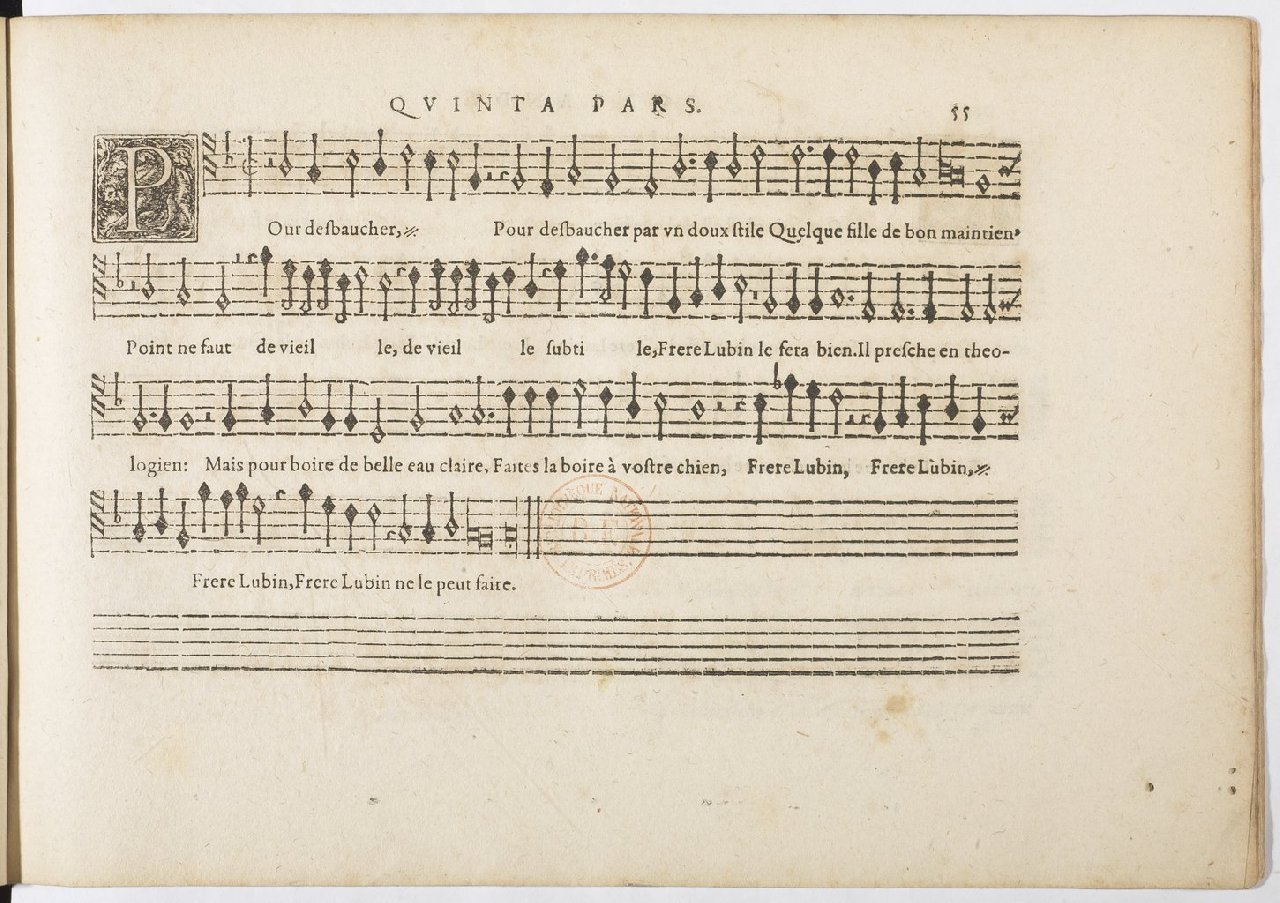 1594 - Paul Marceau - Trésor de musique d&#039;Orlande de Lassus, Superius, Bassus, Tenor, Quinta pars - BnF