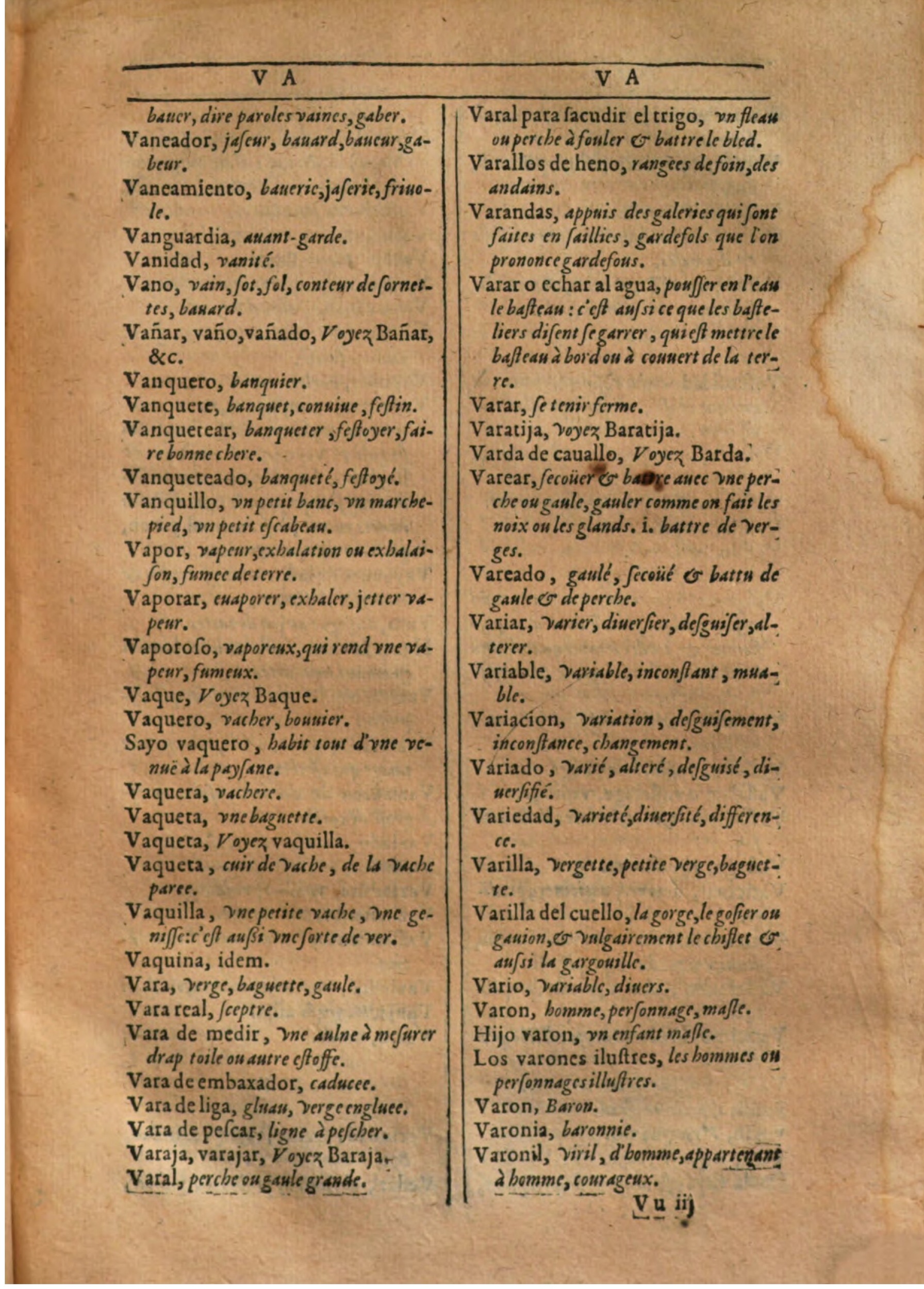 1607 - Marc Orry - Trésor des deux langues espagnole et française (Première partie) - BSB Munich 1607 - Marc Orry - Trésor des deux langues espagnole et française (Première partie) - BSB Munich