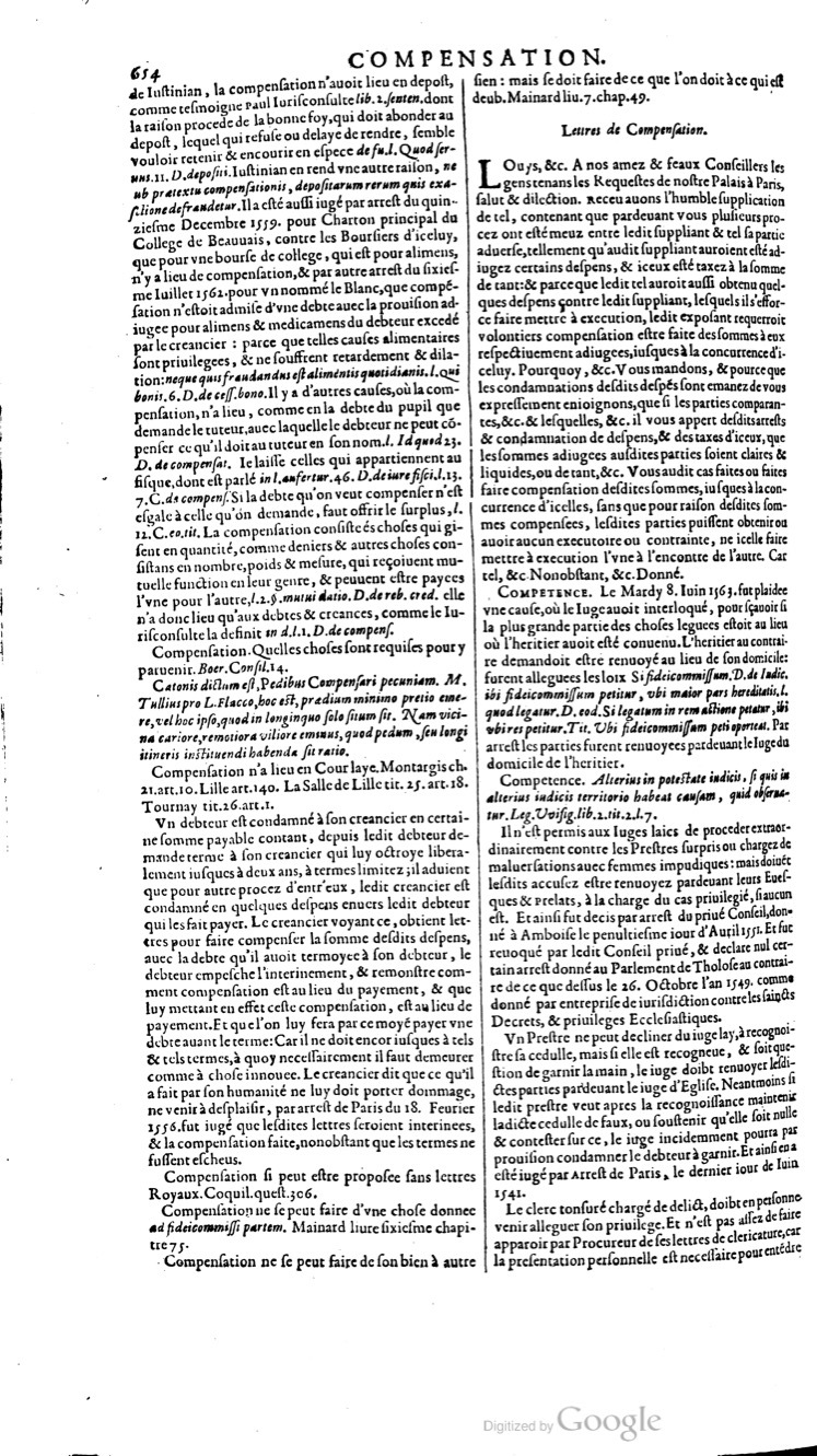1629 - Veuve Nicolas Buon - Trésor du droit français (29620 T. 1) - BM Lyon