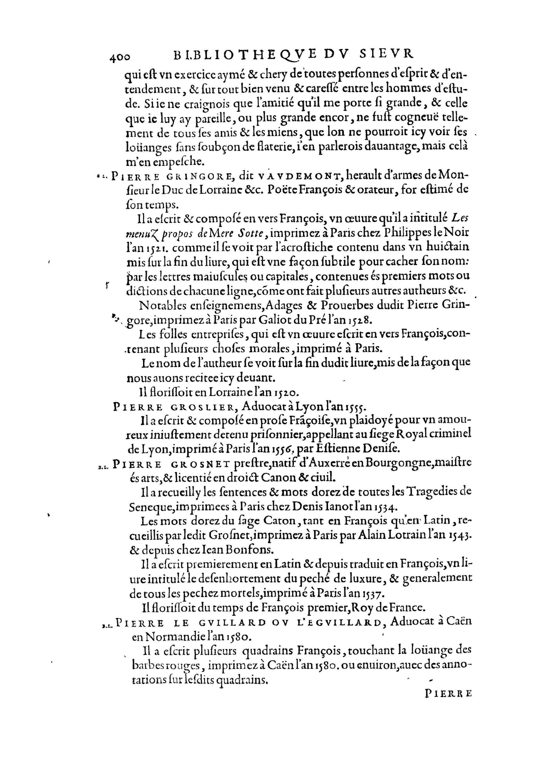 1584 - Abel L&#039;Angelier - Bibliothèques françaises - BnF