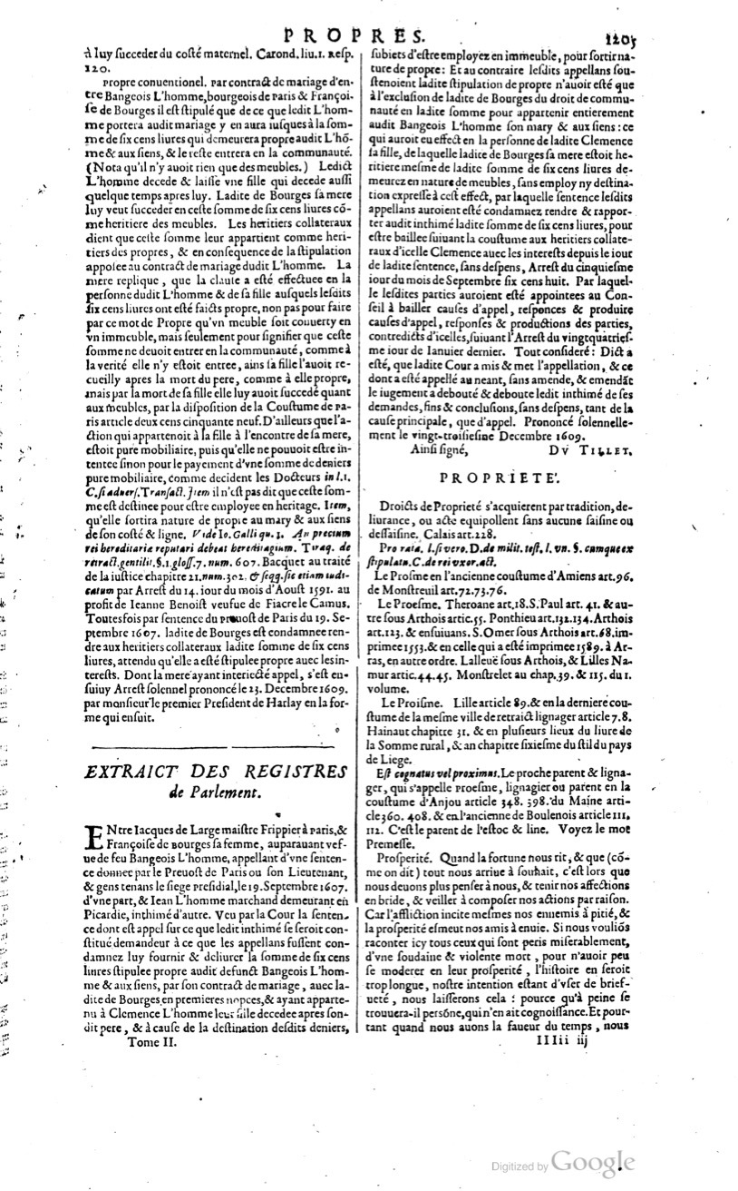 1629 - Veuve Nicolas Buon - Trésor du droit français (29620 T. 2) - BM Lyon