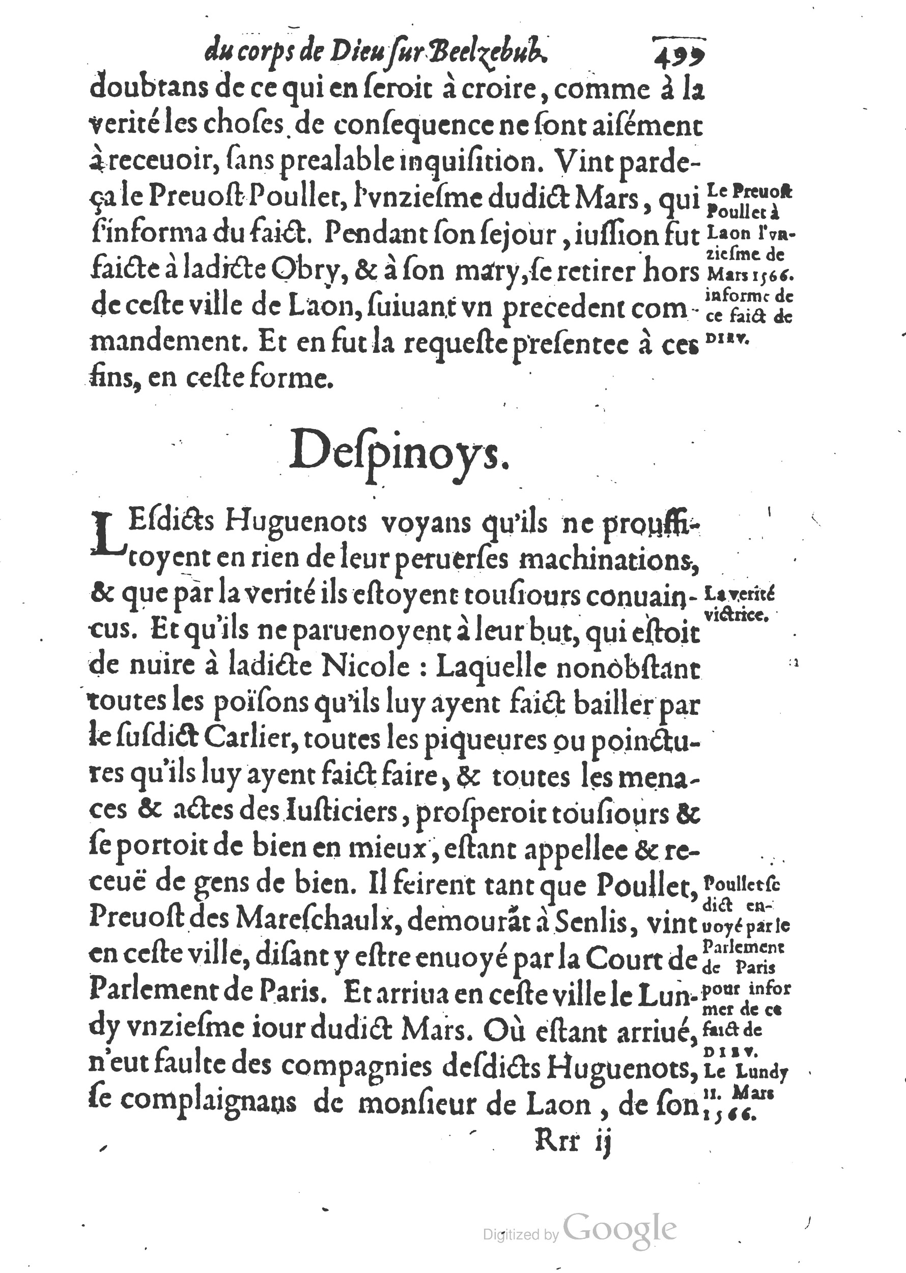 1578 - Nicolas Chesneau - Trésor et entière histoire de la triomphante victoire du corps de Dieu sur l’esprit malin - British Library