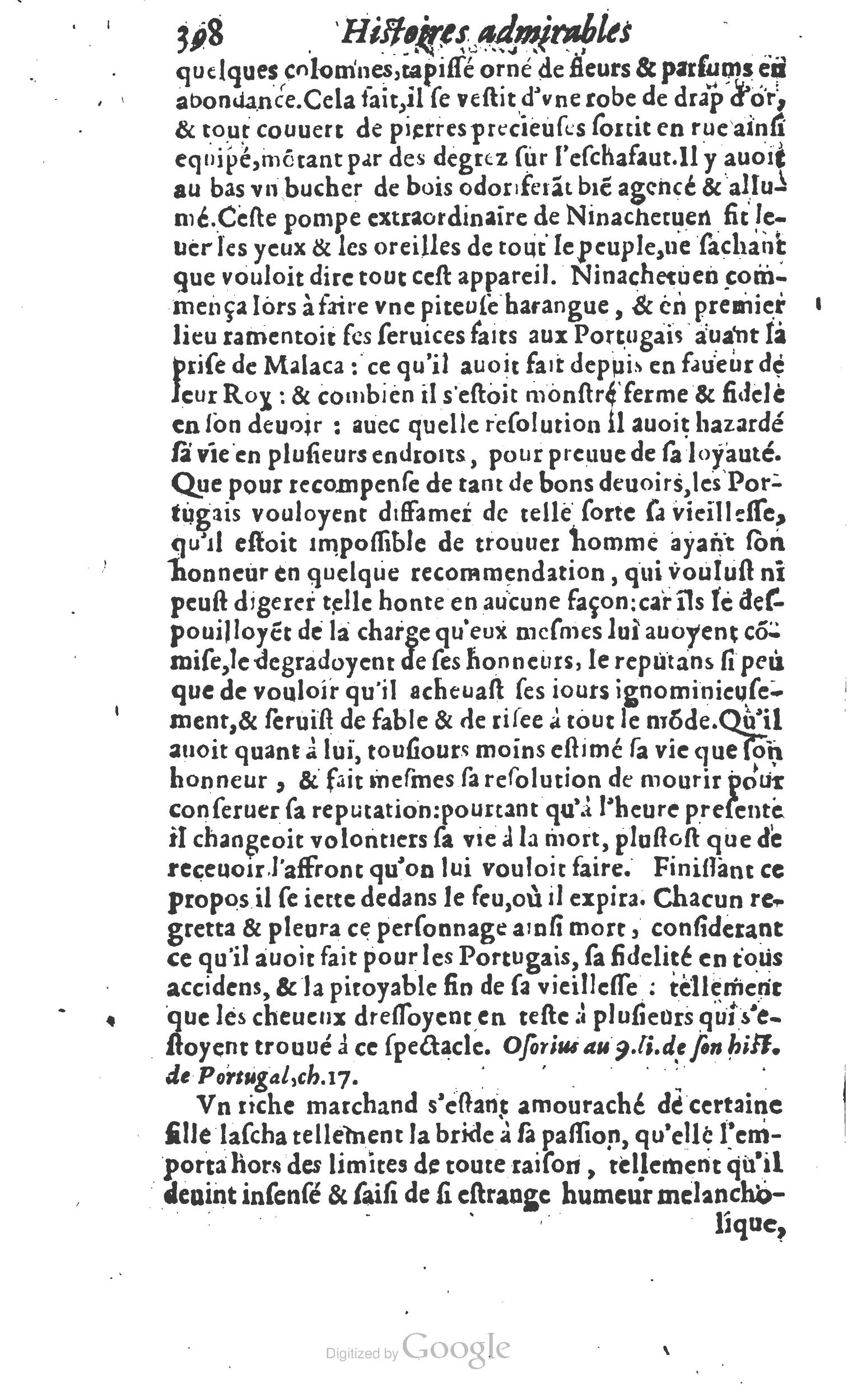 1610 - Paul Marceau - Trésor d’histoires admirables et mémorables - Princeton