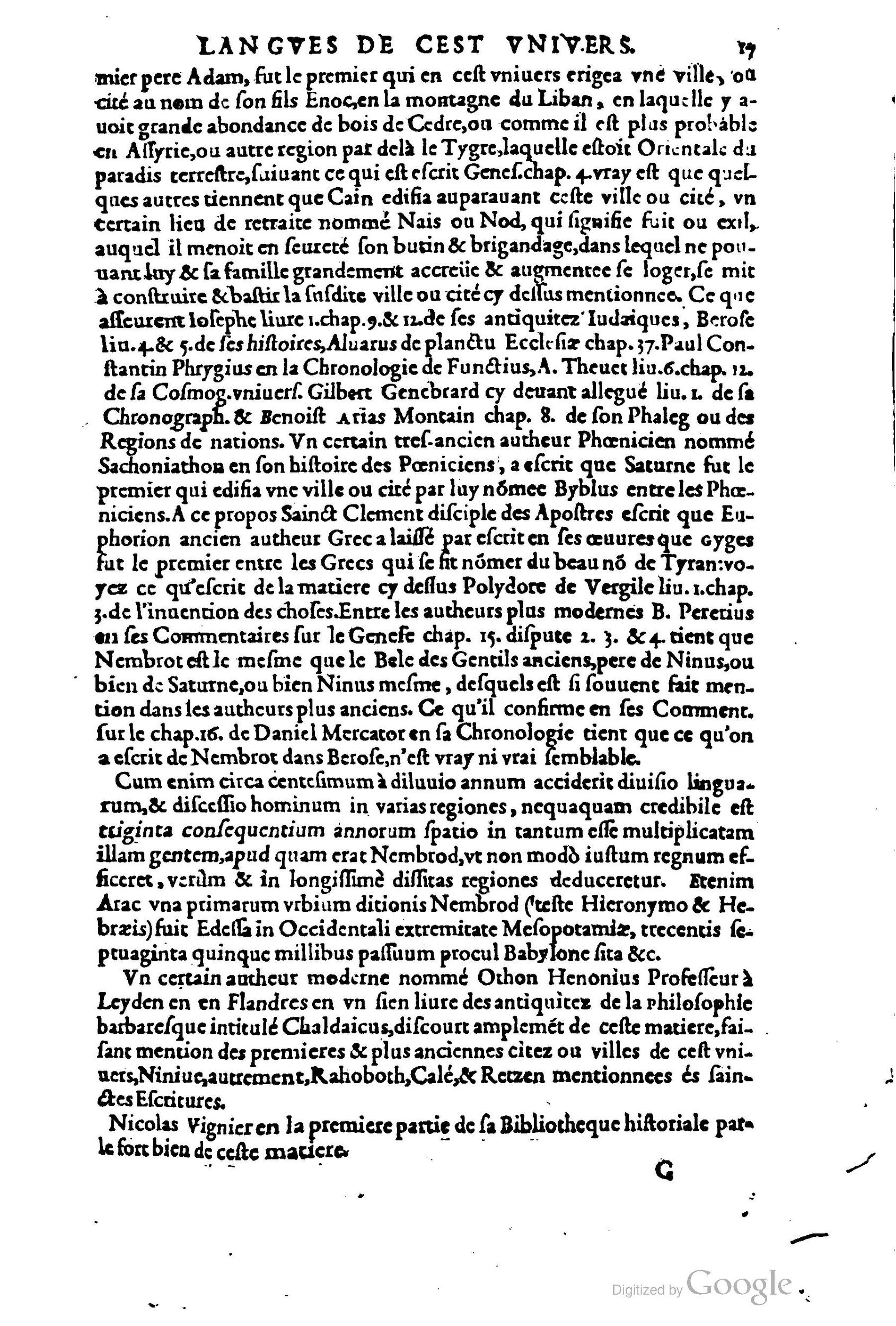1619 - SHC - Trésor de l’histoire des langues de cet univers - BCU Lausanne