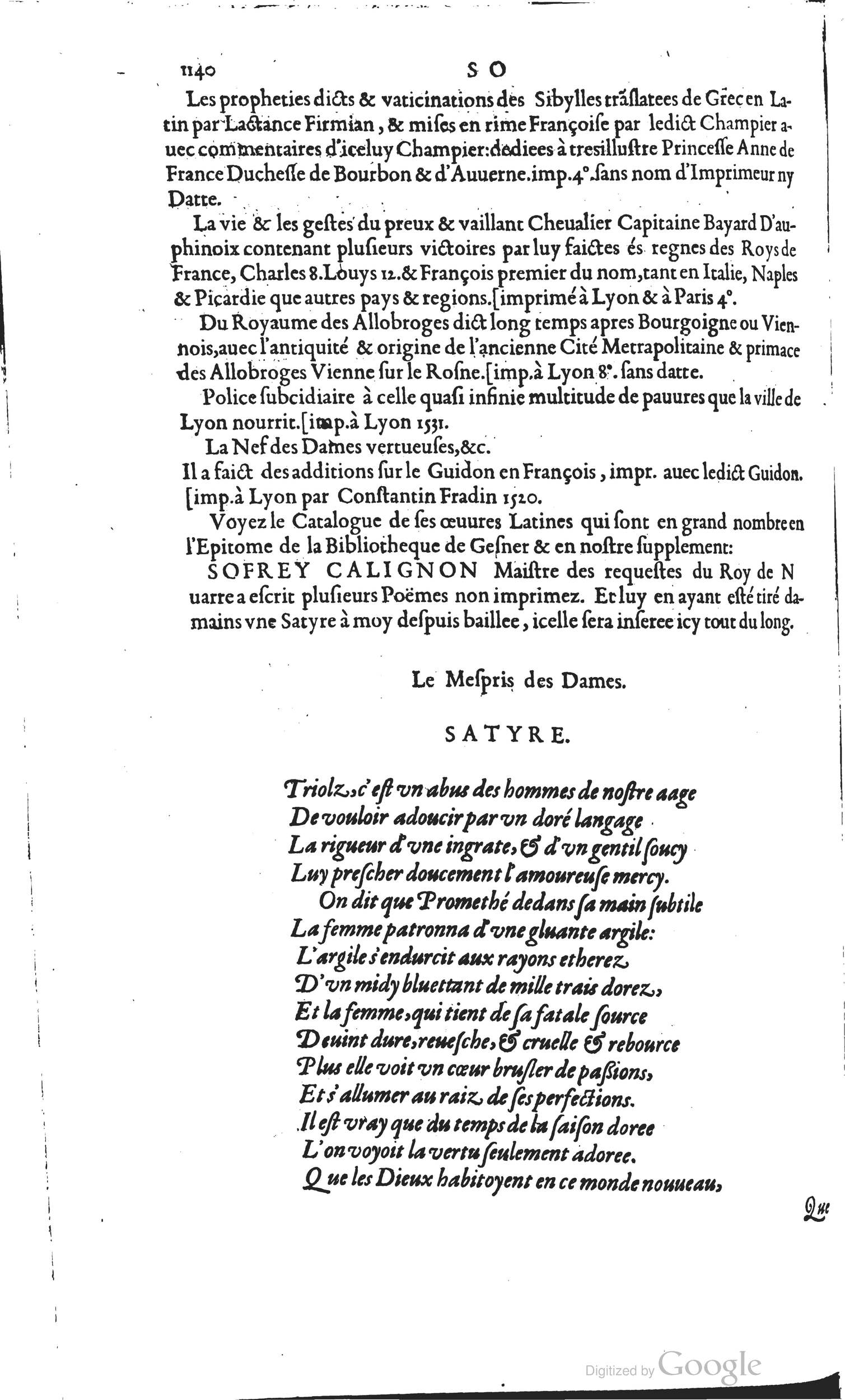 1585 - Barthélemy Honorat - Bibliothèques françaises - BSB Munich
