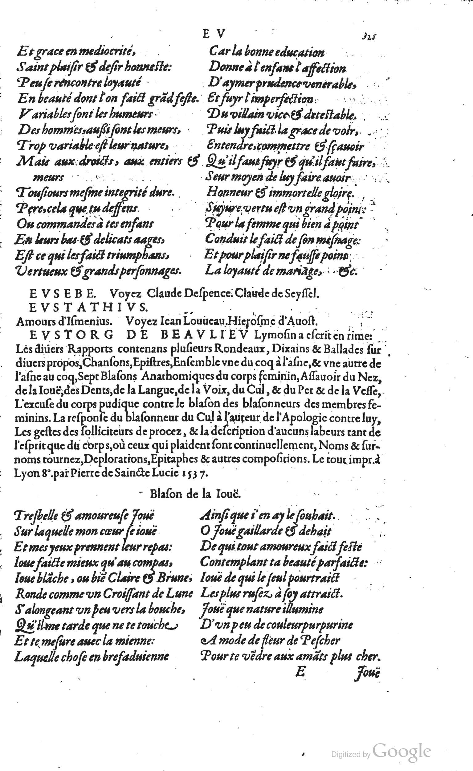 1585 - Barthélemy Honorat - Bibliothèques françaises - BSB Munich