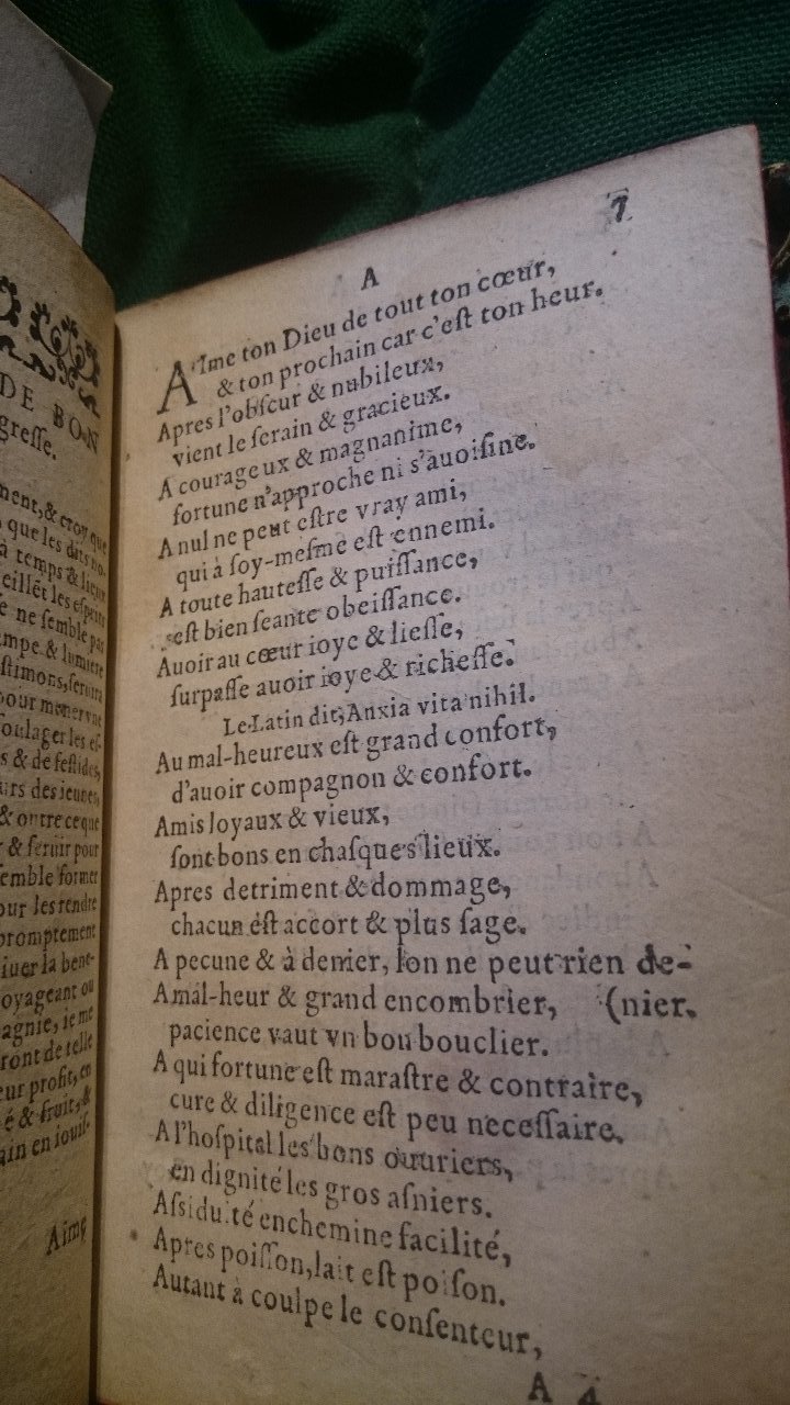 1579 - Nicolas Lescuyer - Trésor des sentences dorées - BnF