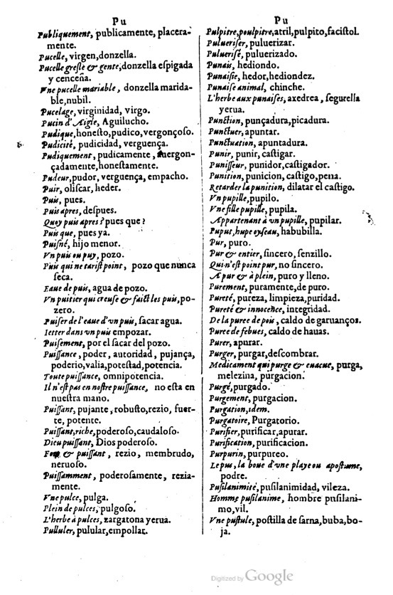 1621 - Adrian Tiffaine - Trésor des deux langues espagnole et française - BM Lyon